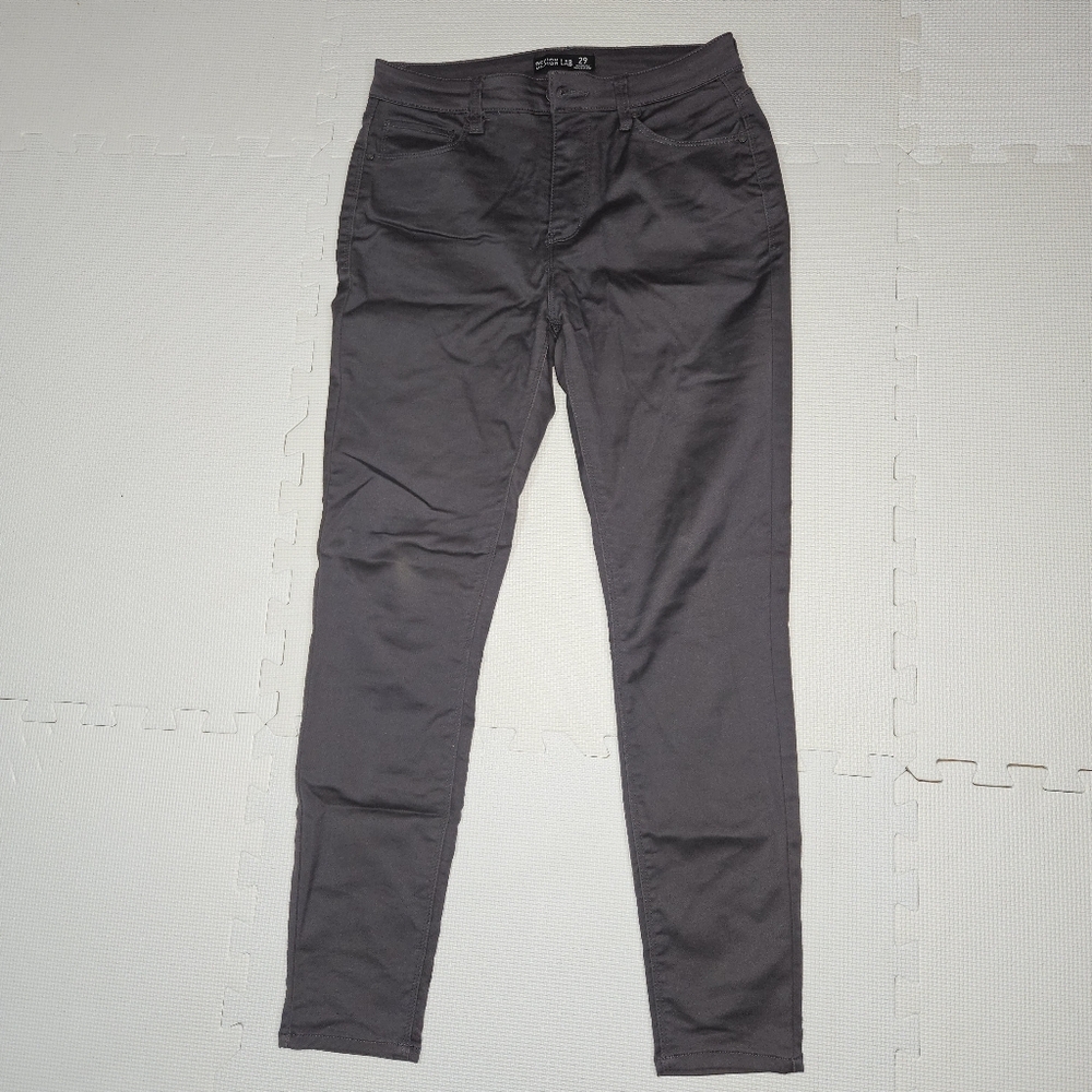 Design Lab Lord & Taylor Charcoal Trousers